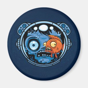 Zombie Astronaut Fishbowl Helmet Magnet