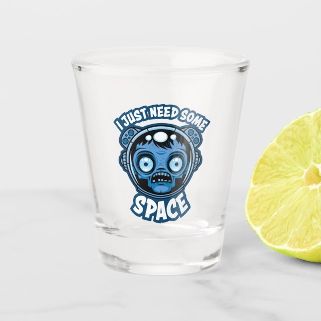Zombie Astronaut Needs Some Space Shot Glass (Front)