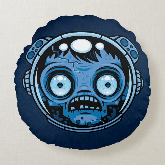 Zombie Astronaut Round Cushion (Front)
