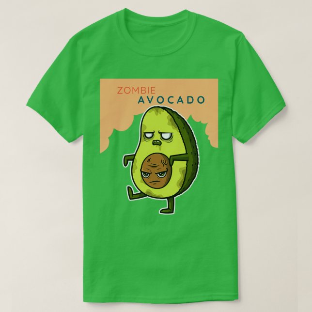 Zombie Avocado T-Shirt (Design Front)