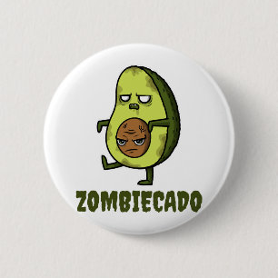 Zombie Avocado Zombiecado Funny Halloween Kawaii 6 Cm Round Badge