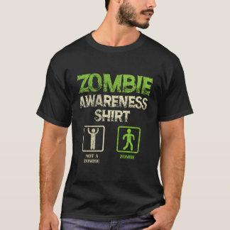 Zombie Awareness Halloween Death Funny Spooky T-Shirt