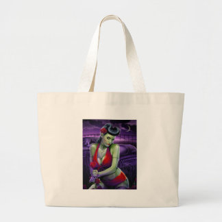 zombie babe large tote bag
