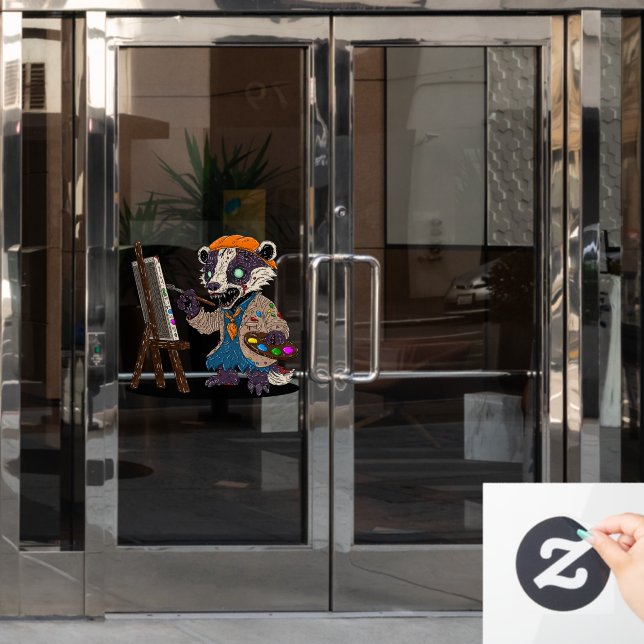 Zombie Badger Artist (Office Door)