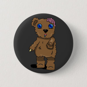 Zombie Bear Button! 6 Cm Round Badge
