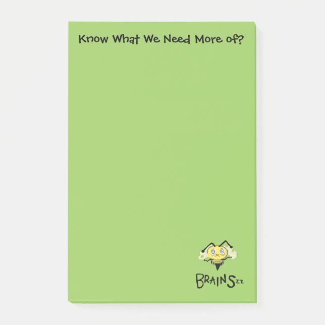 Zombie Bee/Zom-BEE - BRAINS. Post-it Notes (Front)
