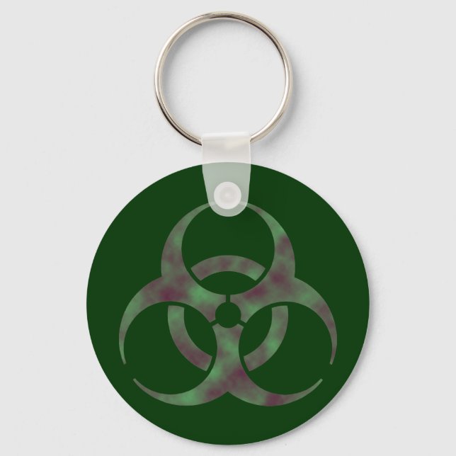 Zombie Biohazard Symbol Key Ring (Front)