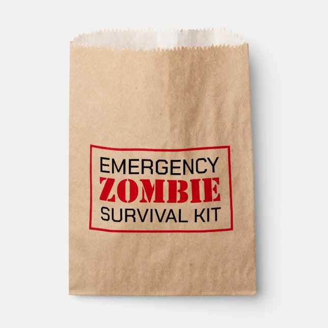 Zombie Birthday Halloween Party Favour Bag (Front)