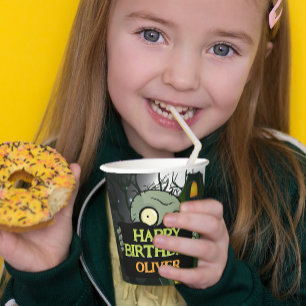Zombie Birthday Party Funny Halloween Paper Cups