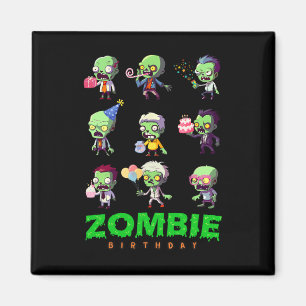 Zombie Birthday Squad Funny Halloween Party Boy Ki Magnet
