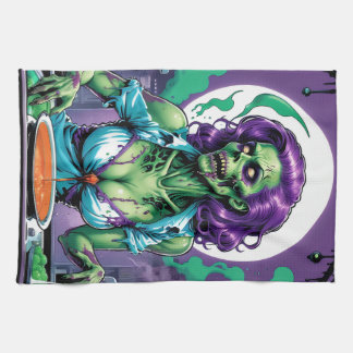 Zombie Bites: Creepy Culinary Creations Tea Towel
