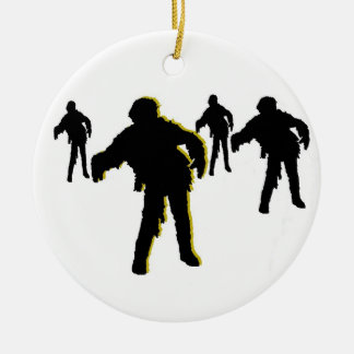 Zombie Black Silhouette Ornament! Customise me! Ceramic Ornament