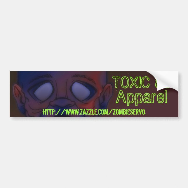 zombie board 2, http://www.zazzle.com/zombieser... bumper sticker (Front)