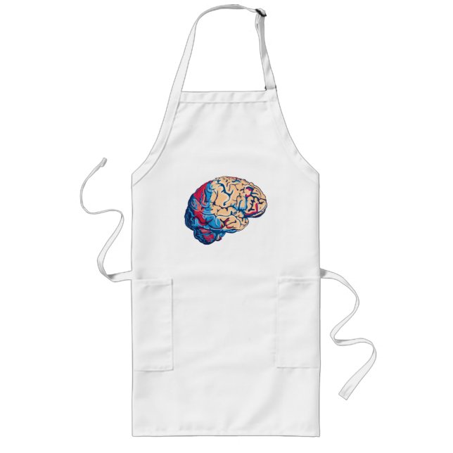 Zombie Brain Long Apron (Front)