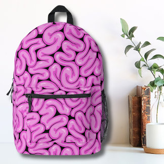 Zombie Brain Pattern Printed Backpack
