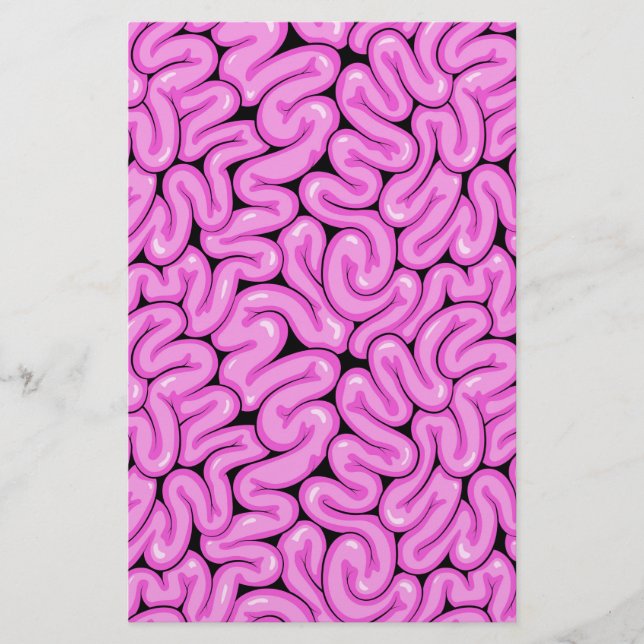 Zombie Brain Pattern Stationery (Front)