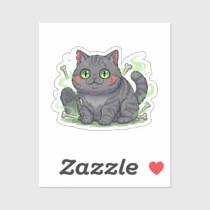 Zombie Brit – Grey British Shorthair Cat Halloween