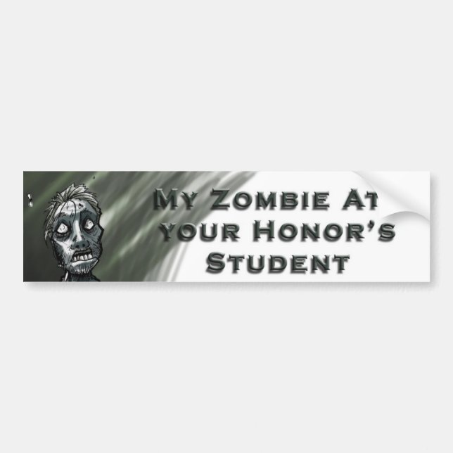 Zombie Bumper Sticker (Front)