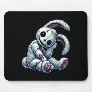 Zombie Bunny Stitched Easter gothic and Creepy Mouse Pad