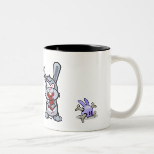 Zombie Bunny Two-Tone Coffee Mug