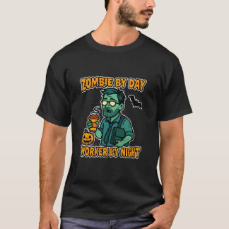 Zombie by Day Worker by Night Office T-Shirt