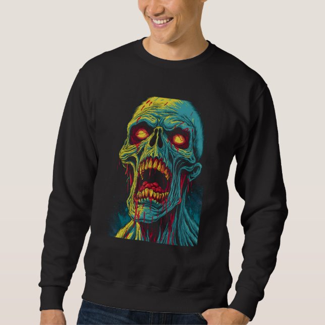 Zombie by Haunted Horror Halloween 1 Sweatshirt (Front)