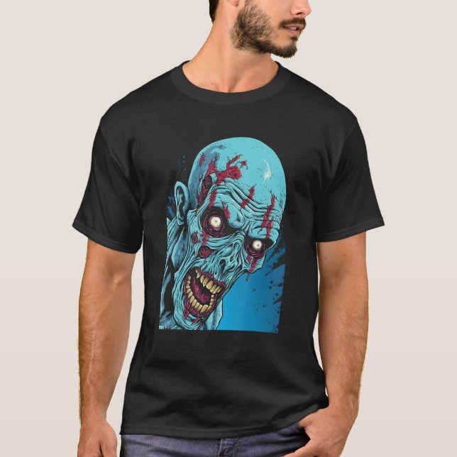 Zombie by Haunted Horror Halloween 3 T-Shirt (Front)