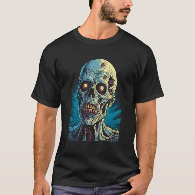 Zombie by Haunted Horror Halloween 7 T-Shirt (Front)