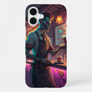 Zombie Café Spooky Urban Halloween cas phone iPhone 16 Plus Case