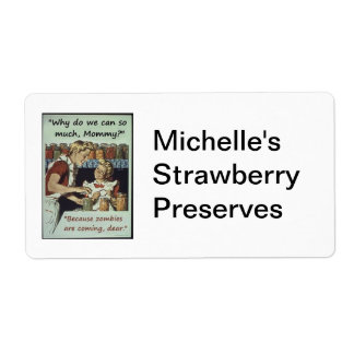 Zombie canning label