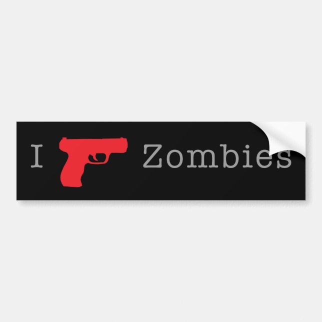 Zombie Car Bumper Sticker (Front)