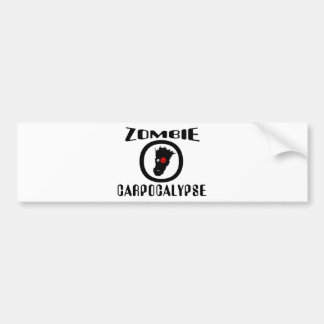 Zombie Carpocalypse Symbol Bumper Sticker