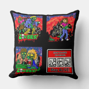 Zombie Cartoon Pattern Cushion