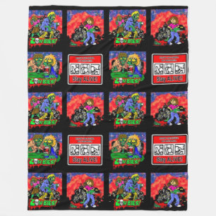 Zombie Cartoon Pattern Fleece Blanket
