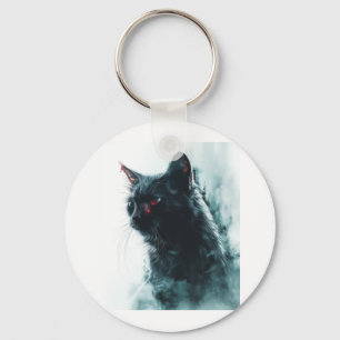 Zombie Cat Apocalypse Key Ring