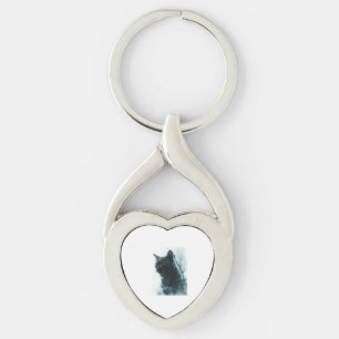 Zombie Cat Apocalypse Key Ring