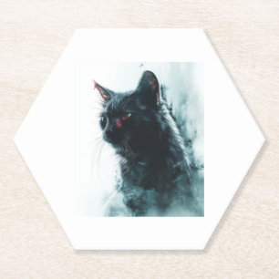 Zombie Cat Apocalypse Paper Coaster
