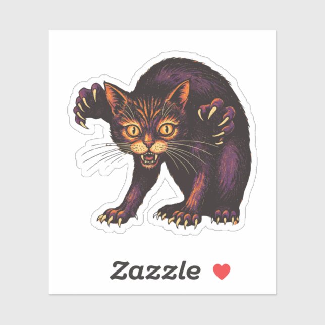 Zombie Cat Funny Creepy Cute Undead Kitty (Sheet)