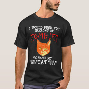 Zombie Cat Funny Halloween Kitten T T-Shirt
