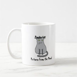 Zombie Cat Grey Coffee Mug
