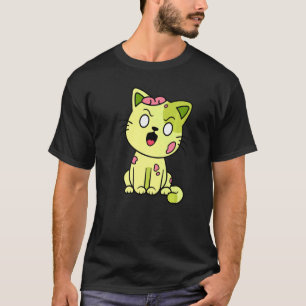 Zombie Cat Halloween Meow Cute Monster Graphic   1 T-Shirt