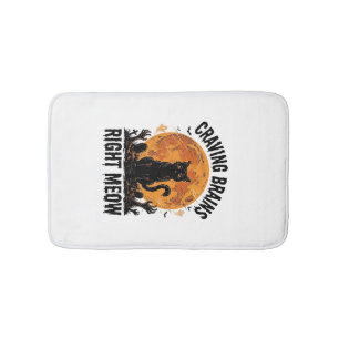 Zombie Cat Halloween Vintage Engraving Shirt Art_1 Bath Mat