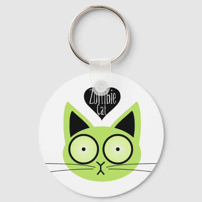 Zombie Cat Key Ring (Front)