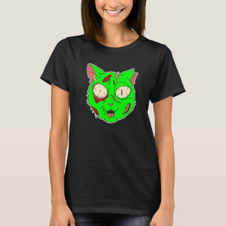 Zombie Cat Lazy Halloween Costume Scary Creepy Spo T-Shirt