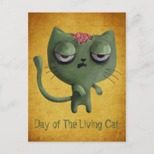 Zombie Cat Postcard