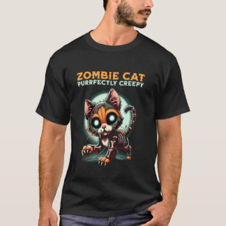 Zombie Cat Purrfectly Creepy T-Shirt