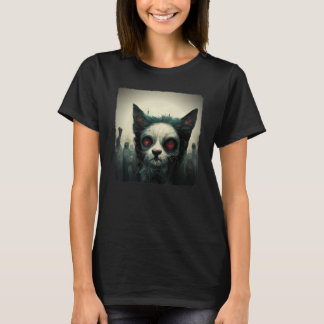 Zombie Cat Shirt Aesthetic Evil Scary Horror Hallo