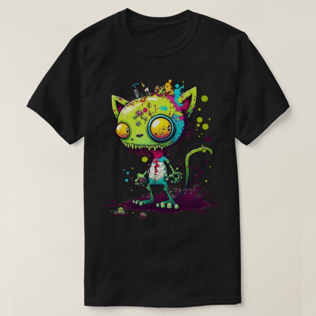 Zombie Cat T-Shirt (Design Front)