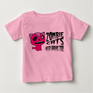 zombie Cats need Brains Too! Baby T-Shirt