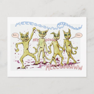Zombie Cats Postcard